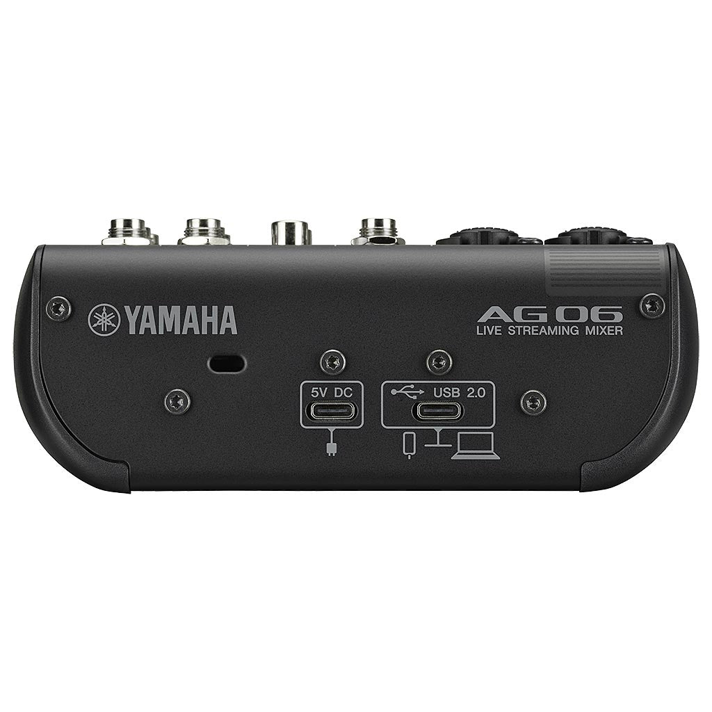 Yamaha AG06MK2B Live Streaming Mixer and USB Audio Interface Black