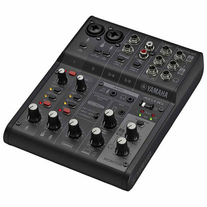 Yamaha AG06MK2B USB Mixer and Audio Interface Black