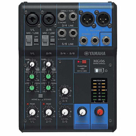 Yamaha MG06 6-Channel Stereo Mixer-Andy's Music