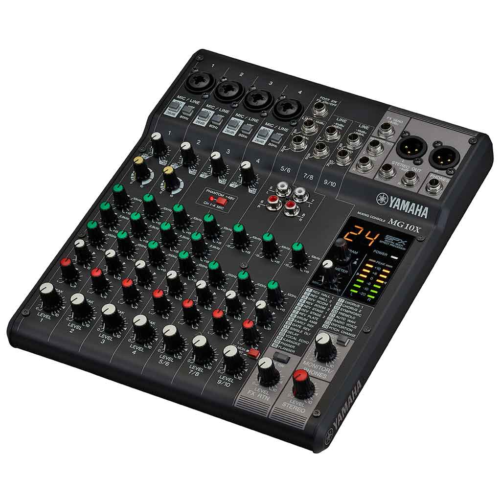 Yamaha MG10X CV 10-Input Audio Mixer With SPX Effects-Andy's Music