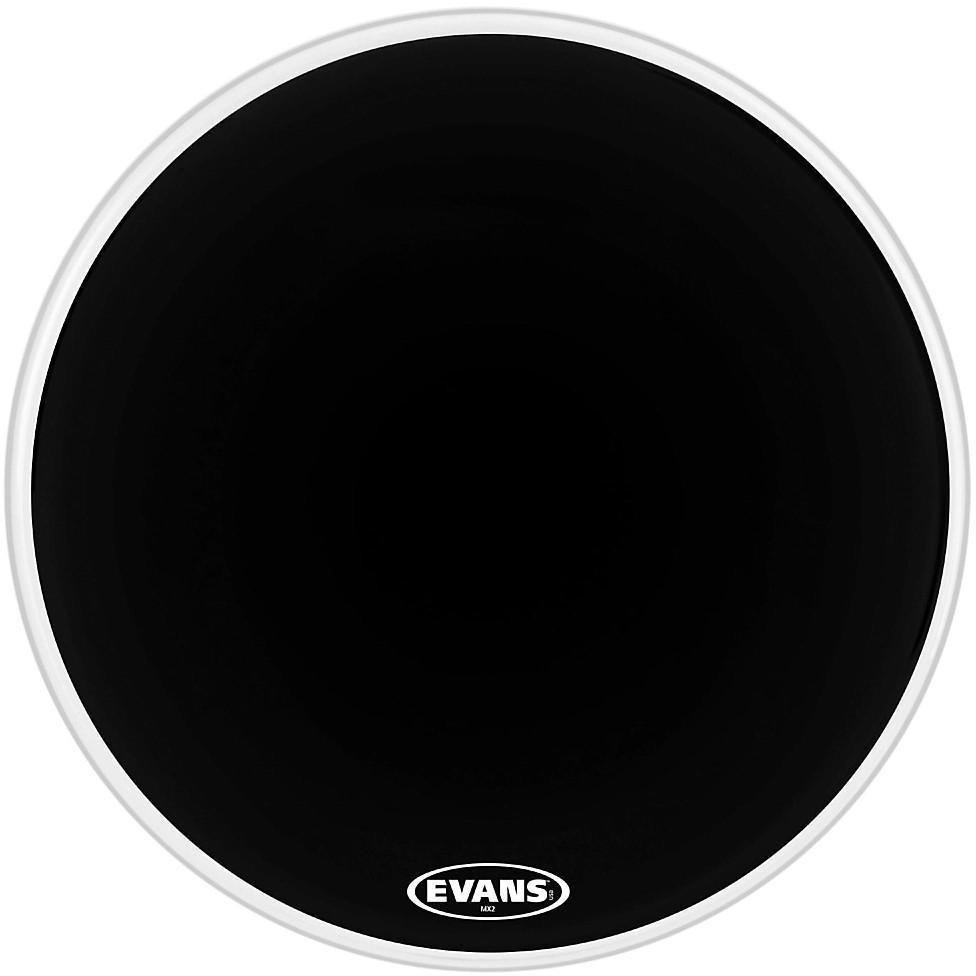 Evans MX2 Black Marching Bass Drumhead-Andy's Music