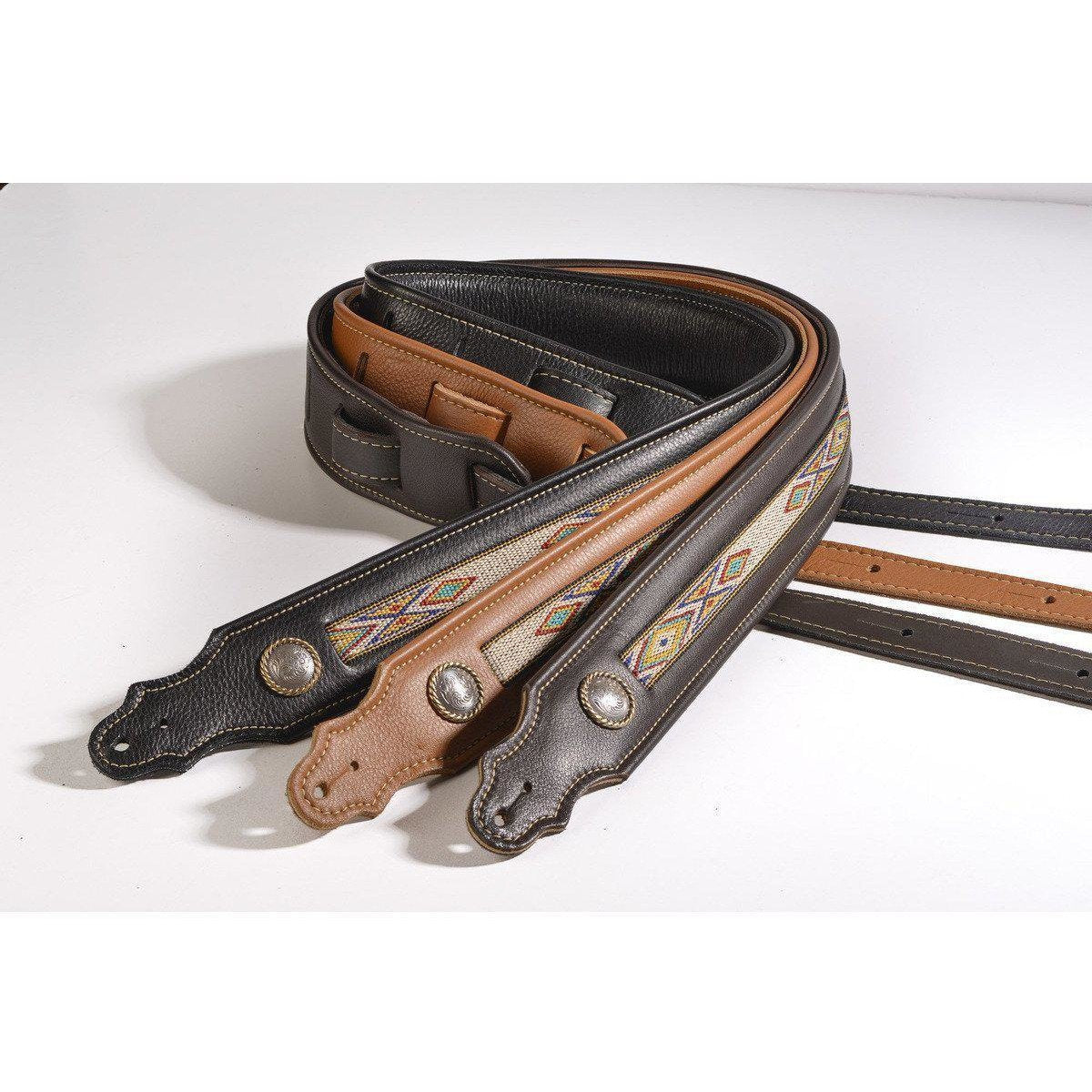 Franklin Southwest Padded Leather Guitar Strap-Andy's Music
