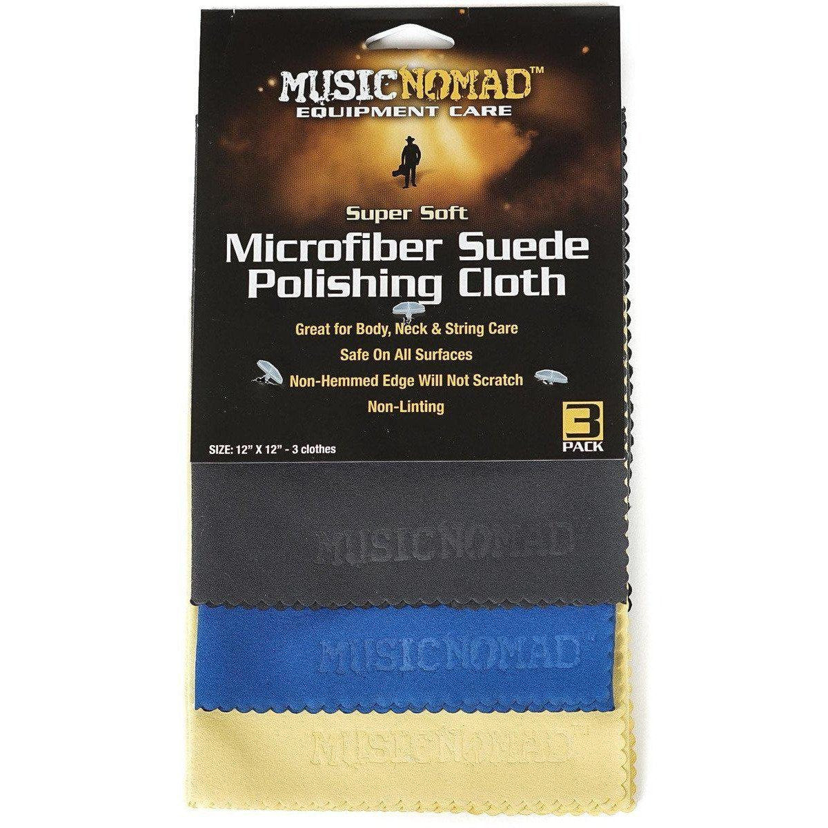 Music Nomad MN203 Super Soft Microfiber Suede Polishing Cloth - 3 Pack-Andy's Music
