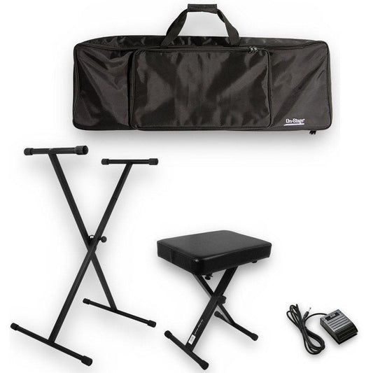 On-Stage KPK1061 Keyboard Bundle With Bag, Stand, Bench, and Pedal-Andy's Music